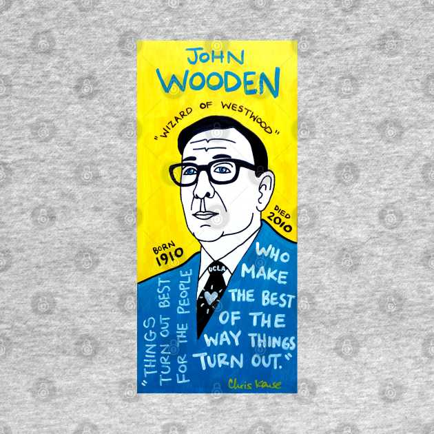 John Wooden by krusefolkart